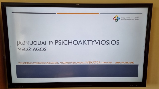 „JAUNUOLIAI IR PSICHOAKTYVIOSIOS MEDŽIAGOS“