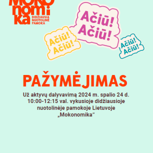 MOKONOMIKA SKYRIUJE MOKONOMIKA SKYRIUJE