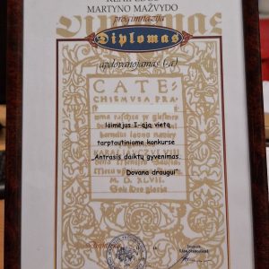 CENTRO MOKINYS – PIRMOS VIETOS LAIMĖTOJAS