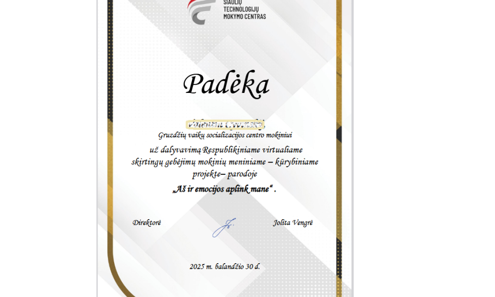 DALYVAVIMAS RESPUBLIKINIAME MENINIAME KŪRYBINIAME PROJEKTE – PARODOJE „AŠ IR EMOCIJOS APLINK MANE“