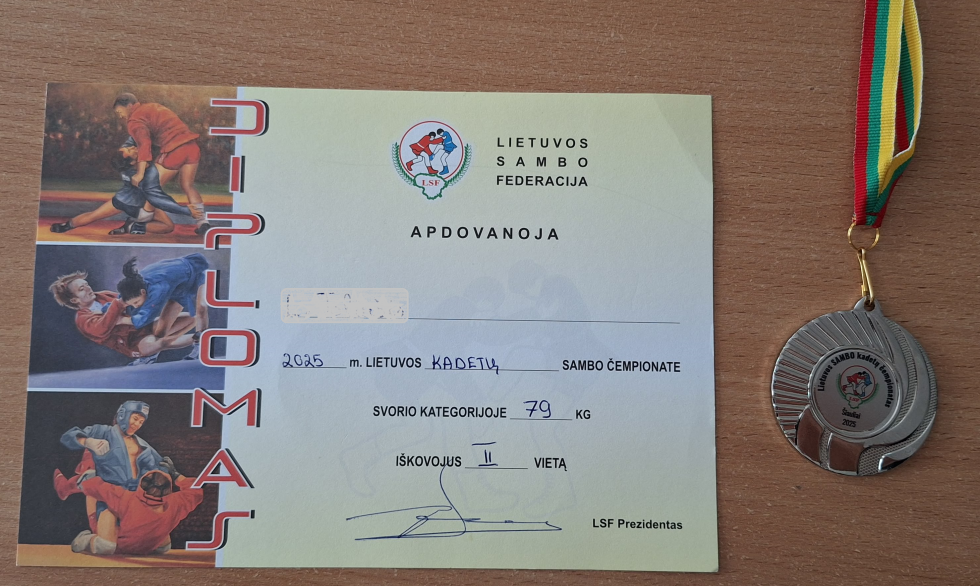 LIETUVOS SAMBO KADETŲ ČEMPIONATO DALYVIS – CENTRO MOKINYS