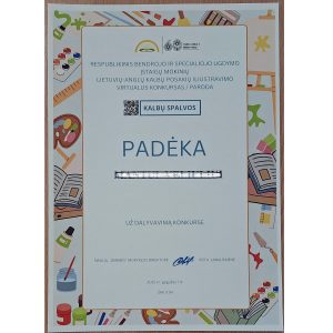 DALYVAVIMAS LIETUVIŲ – ANGLŲ KALBŲ POSAKIŲ ILIUSTRAVIMO KONKURSE ,,KALBŲ SPALVOS“