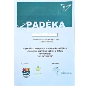 RESPUBLIKINĖ ĮTRAUKIOJO UGDYMO 5-8 KLASIŲ SKIRTINGŲ GEBĖJIMŲ MOKINIŲ KONFERENCIJA „PROJEKTŲ MUGĖ“ &nbsp;