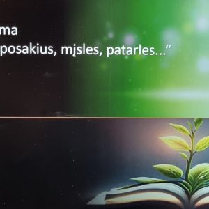 KOLEGIALAUS GRĮŽTAMOJO RYŠIO PAMOKOS CENTRE UGDANT VERTYBES IR KALBINĮ MĄSTYMĄ
