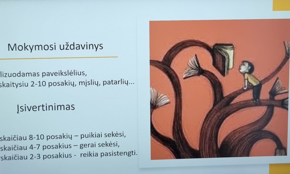 KOLEGIALAUS GRĮŽTAMOJO RYŠIO PAMOKOS CENTRE UGDANT VERTYBES IR KALBINĮ MĄSTYMĄ