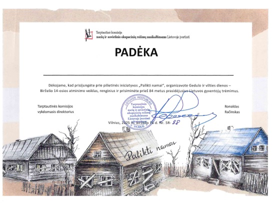 CENTRE PAMINĖTA GEDULO IR VILTIES DIENA