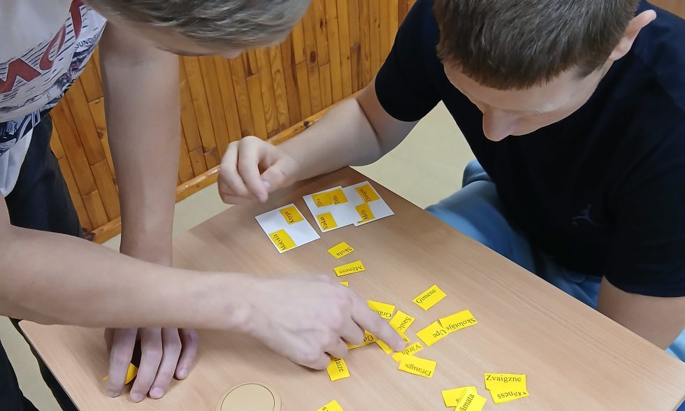 Baltų vienybės dieną lietuvių kalbos pamokoje ,,Dvi tautos – viena šaknis” – kelionė per kalbą ir ženklus