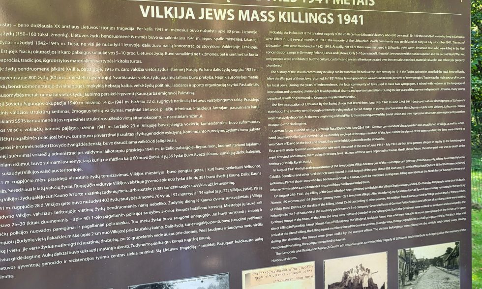 ISTORIJOS PAMOKA JAUČAKIŲ HOLOKAUSTO MEMORIALE