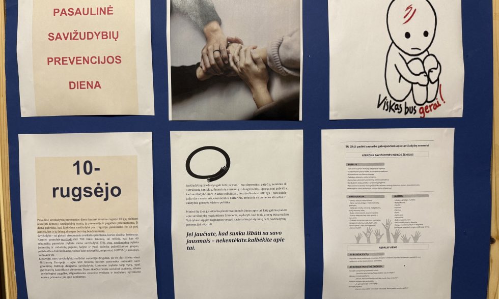 RUGSĖJO 10-OJI – PASAULINĖ SAVIŽUDYBIŲ PREVENCIJOS DIENA