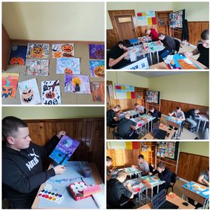 Helovyno dvasią – piešiniuose