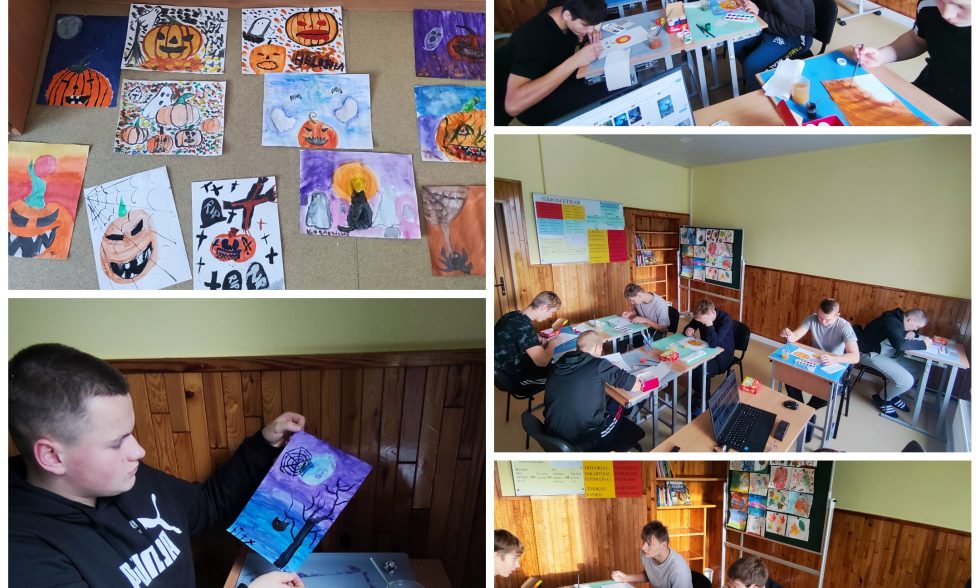 Helovyno dvasią – piešiniuose