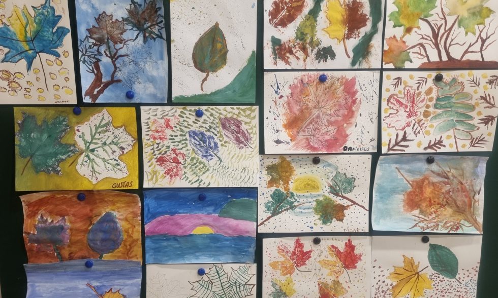 Dailės pamokose – tylus rudens stebuklas
