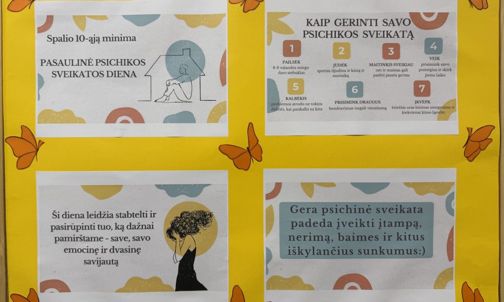 SPALIO 10 OJI – PASAULINĖ PSICHIKOS SVEIKATOS DIENA