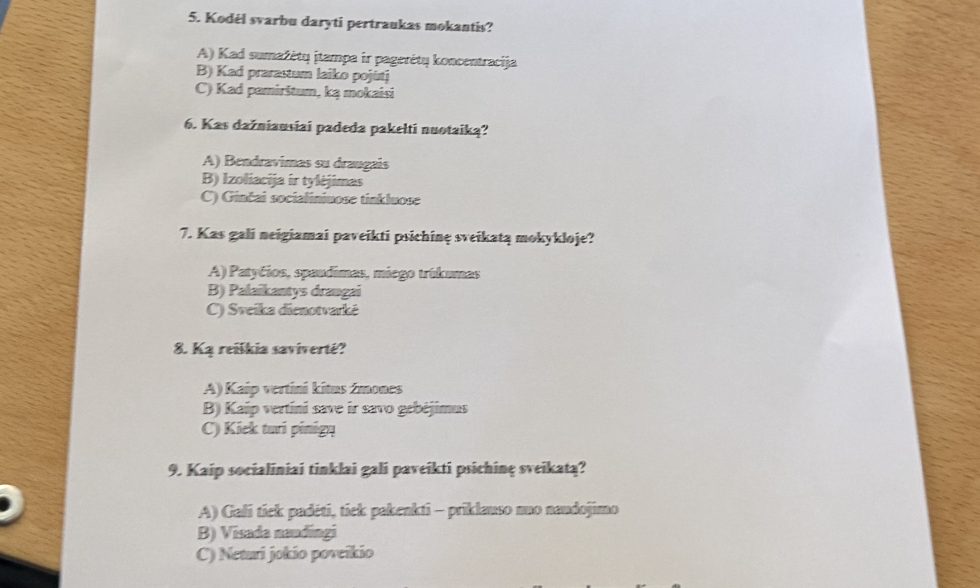 SPALIO 10 OJI – PASAULINĖ PSICHIKOS SVEIKATOS DIENA
