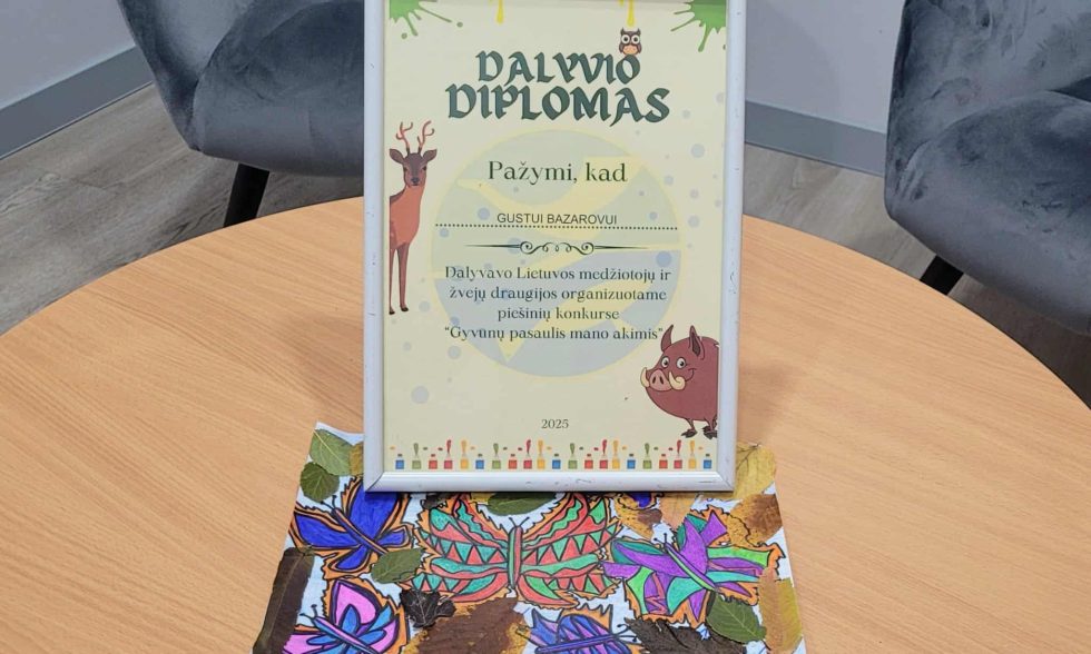 Centro mokinys dalyvavo respublikiniame konkurse   ,,Gyvūnų pasaulis mano akimis”