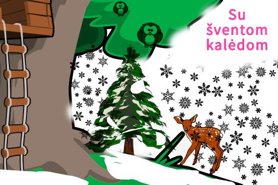 Kalėdinės atvirutės, sukurtos informatikos pamokose