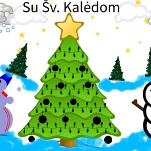 Kalėdinės atvirutės, sukurtos informatikos pamokose