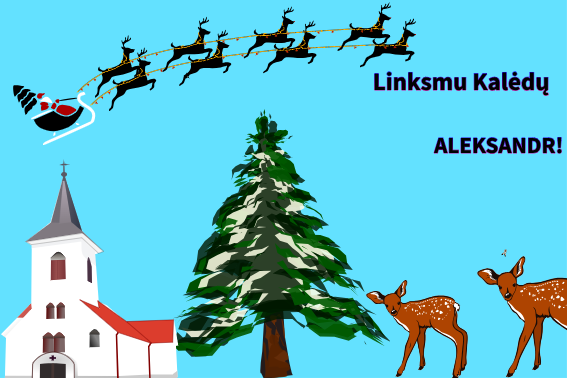 Kalėdinės atvirutės, sukurtos informatikos pamokose