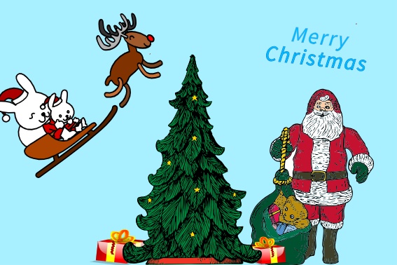 Kalėdinės atvirutės, sukurtos informatikos pamokose