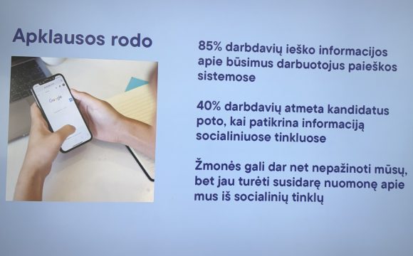 PASKAITA APIE SAVĘS PRISTATYMĄ DARBO RINKOJE