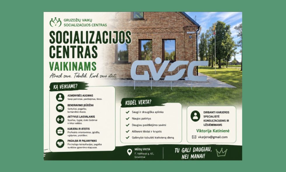 Screenshot Gruzdžių vaikų socializacijos centras – erdvė augti, tobulėti ir kurti ateitį