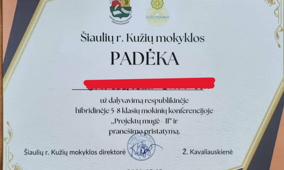 Dalyvavimas respublikinėje įtraukiojo ugdymo konferencijoje „Projektų mugė II“