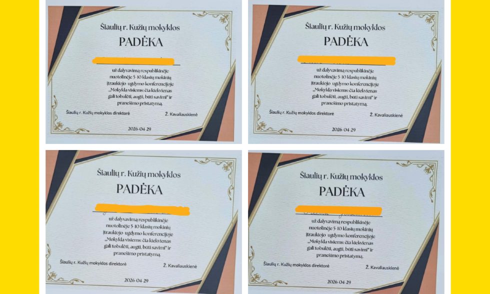Dalyvavimas respublikinėje įtraukiojo ugdymo konferencijoje „Mokykla visiems: čia kiekvienas gali tobulėti, augti, būti savimi“