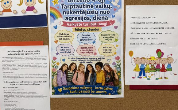 TARPTAUTINĖS VAIKŲ, NUKENTĖJUSIŲ NUO SMURTO, DIENOS MINĖJIMAS